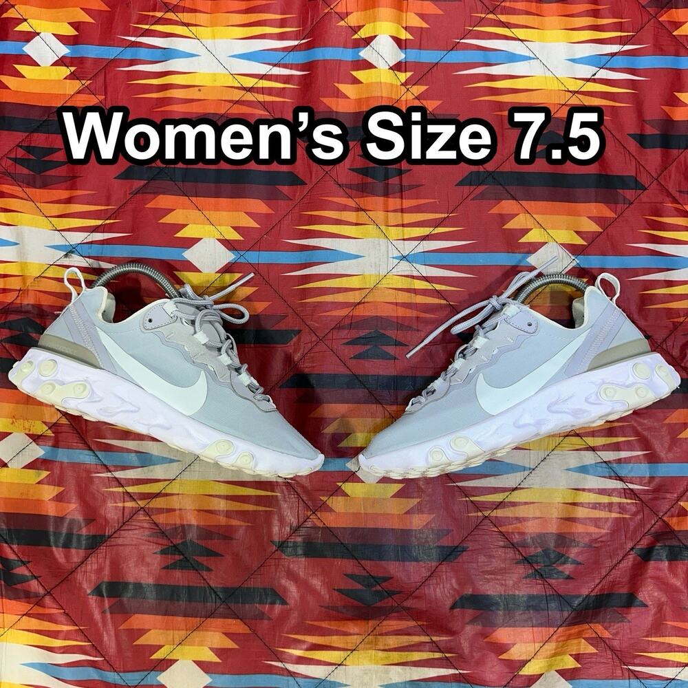 Nike React 55 Athletic Running Shoes Gray BQ2728-005 Sneakers Women’s Size 7.5